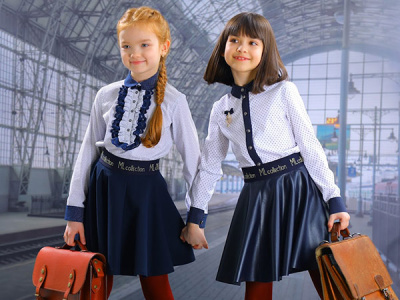 Школьная юбка для девочек синяя – с чем сочетать