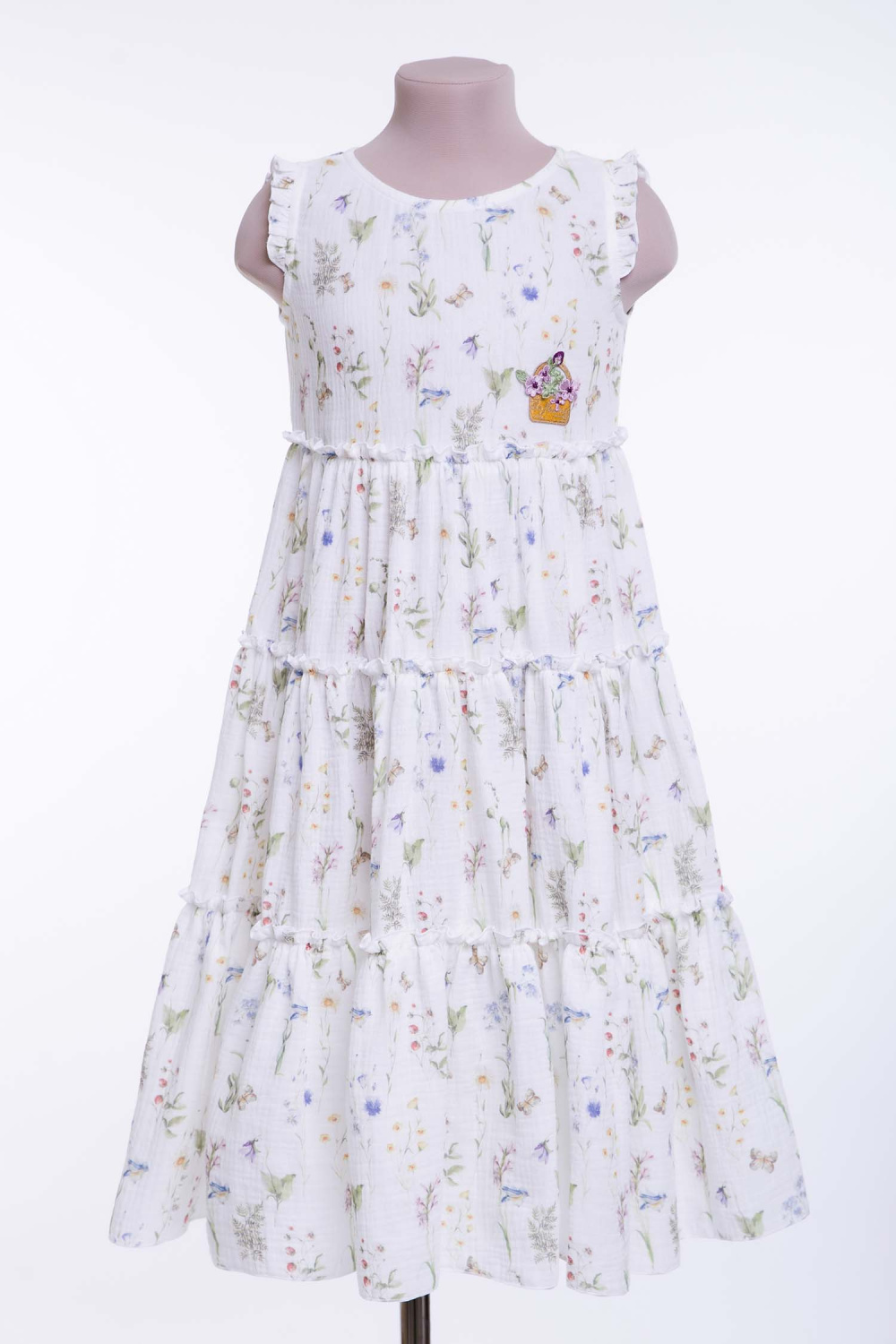 картинка Платье FSL-565-326-ВХМН (молочная набивка) от магазина Маленькая Леди