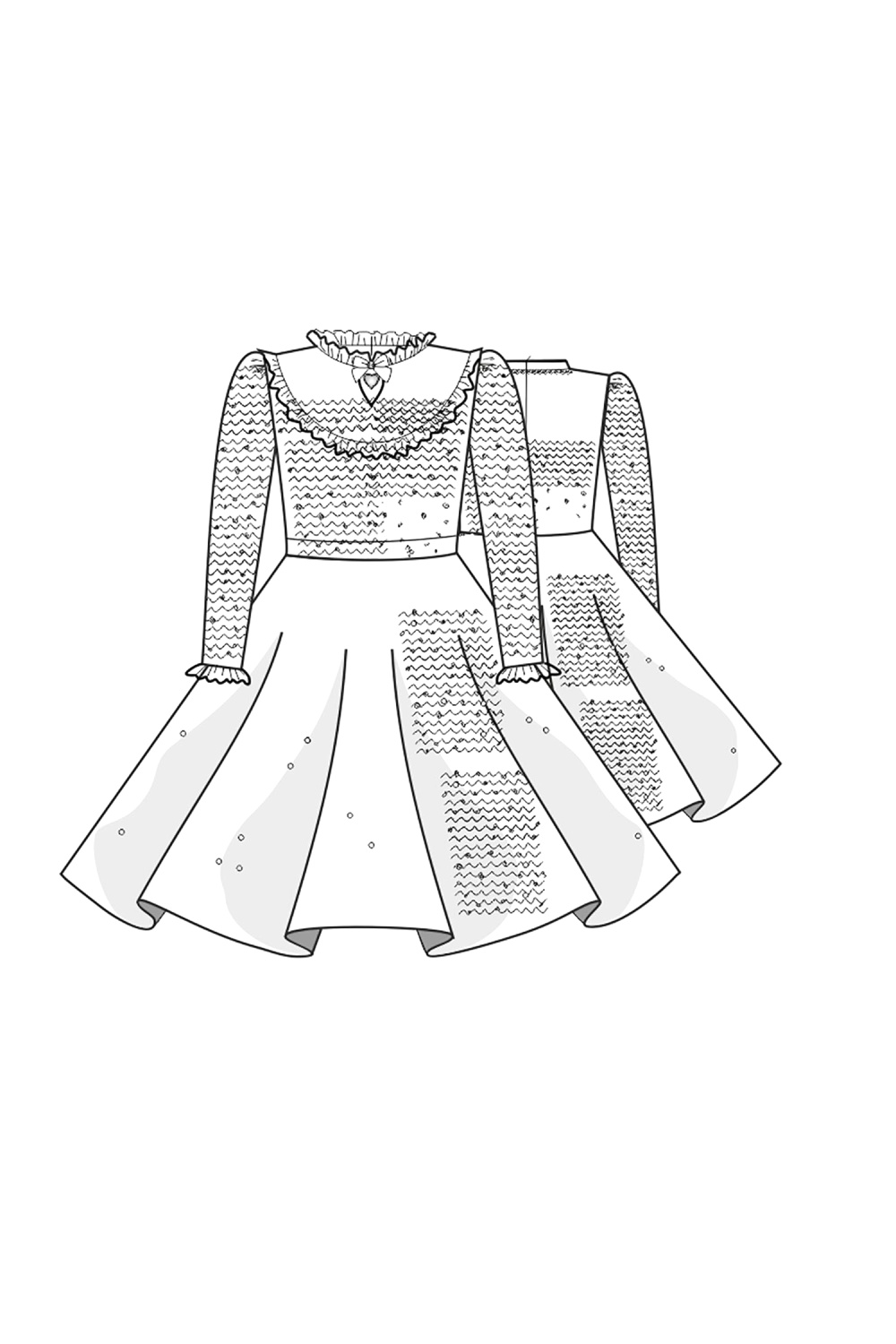 Нарядное Платье нарядное для девочки из букле, цвет 