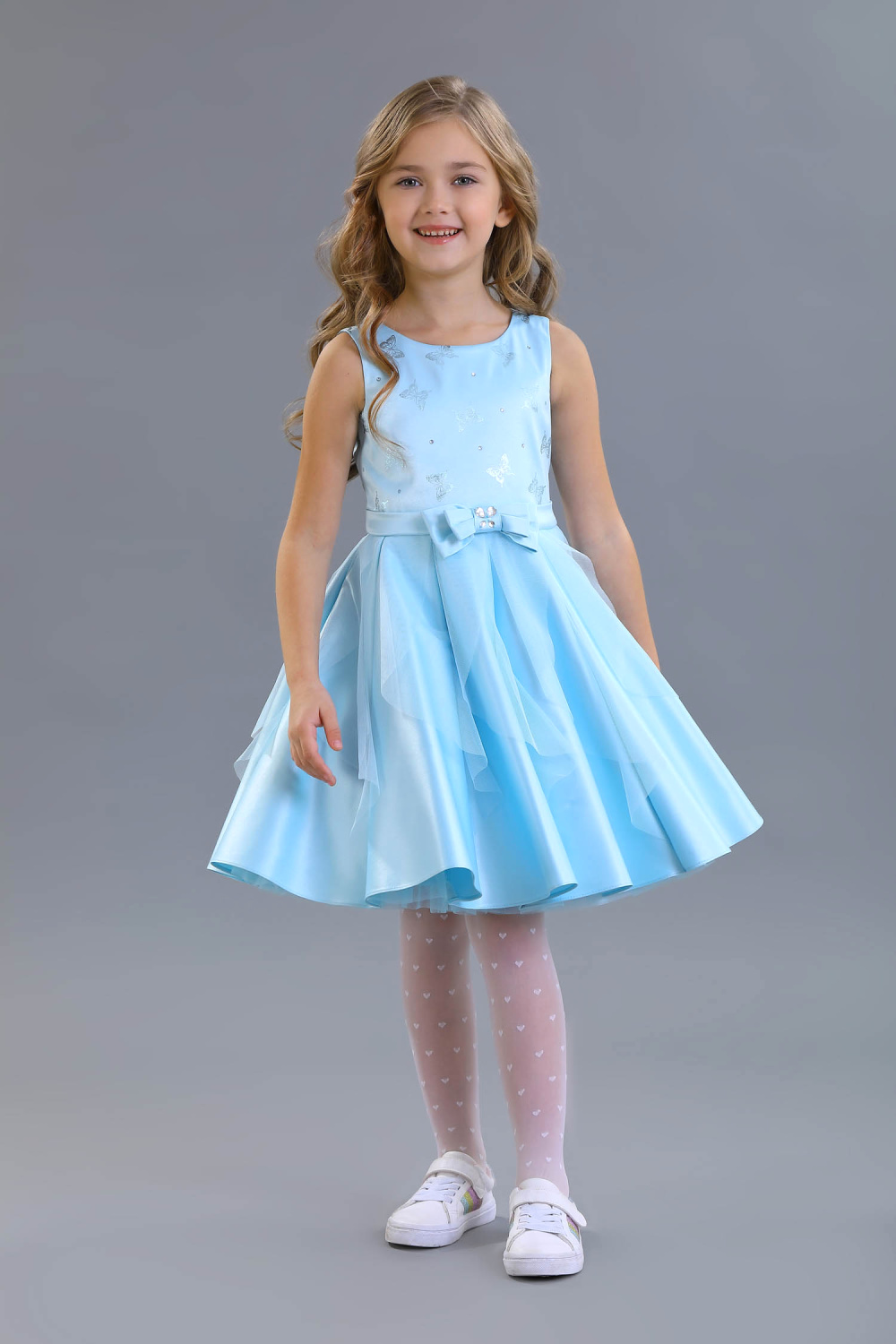 картинка Платье нарядное 2497-123-ВХА-Н (бирюзовый) от магазина Маленькая Леди