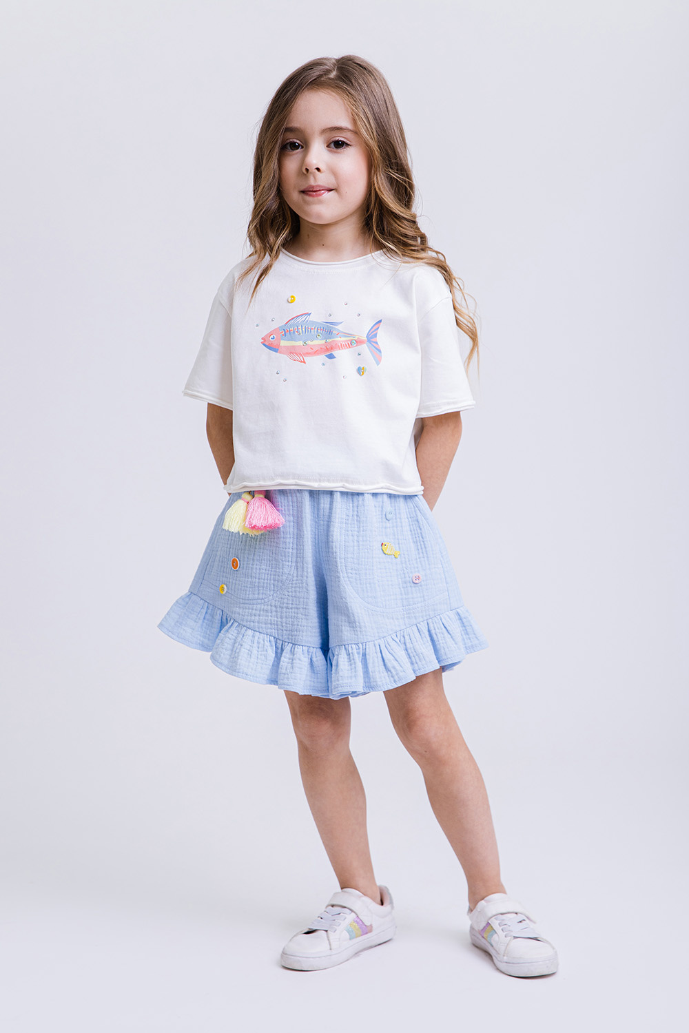 картинка Футболка FSL-568-326-ТХК-200 (молочный отд розовый) от магазина Маленькая Леди