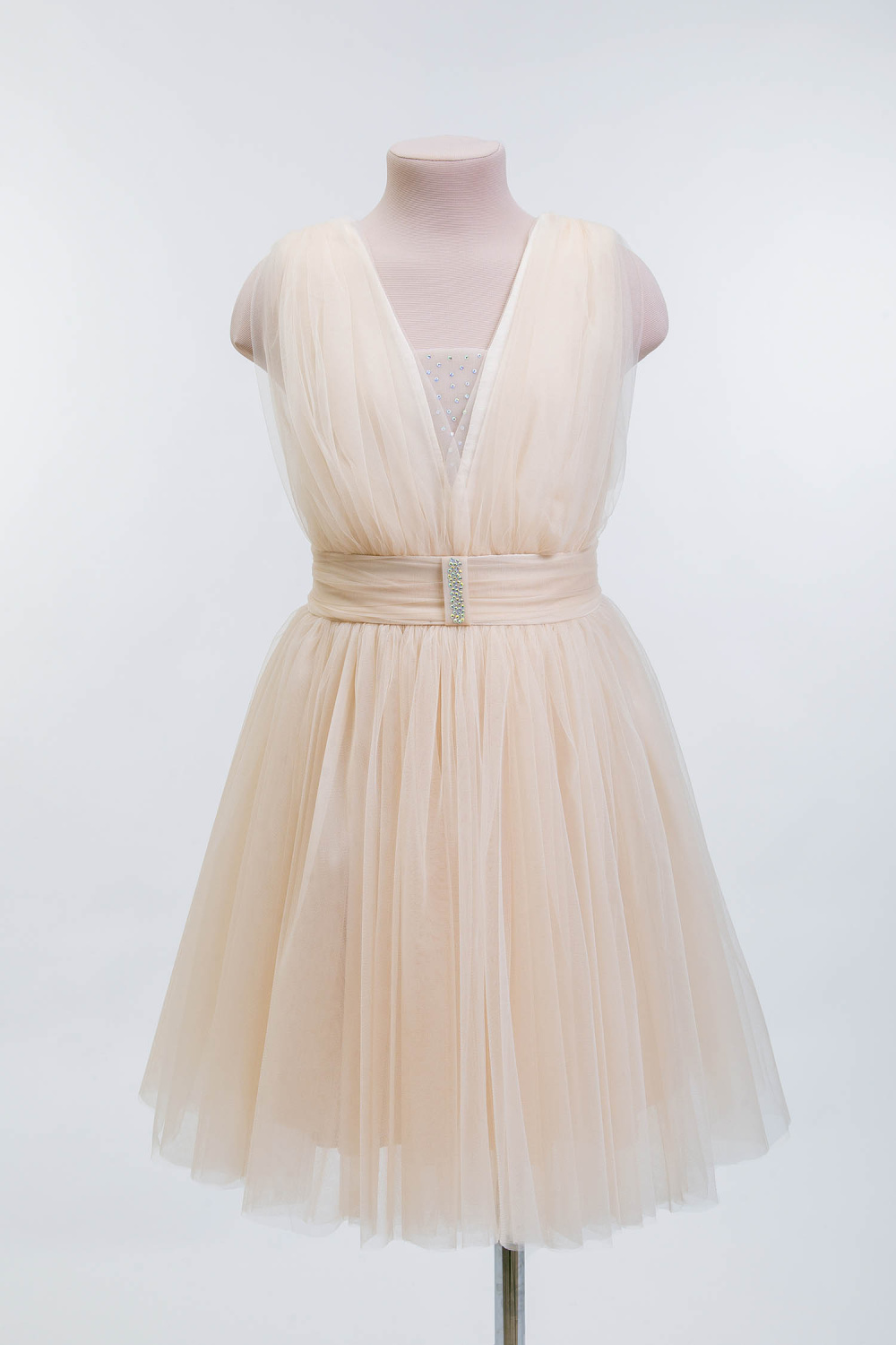 картинка Платье нарядное FSL-550/1-126-СМЕФ (песочный) от магазина Маленькая Леди