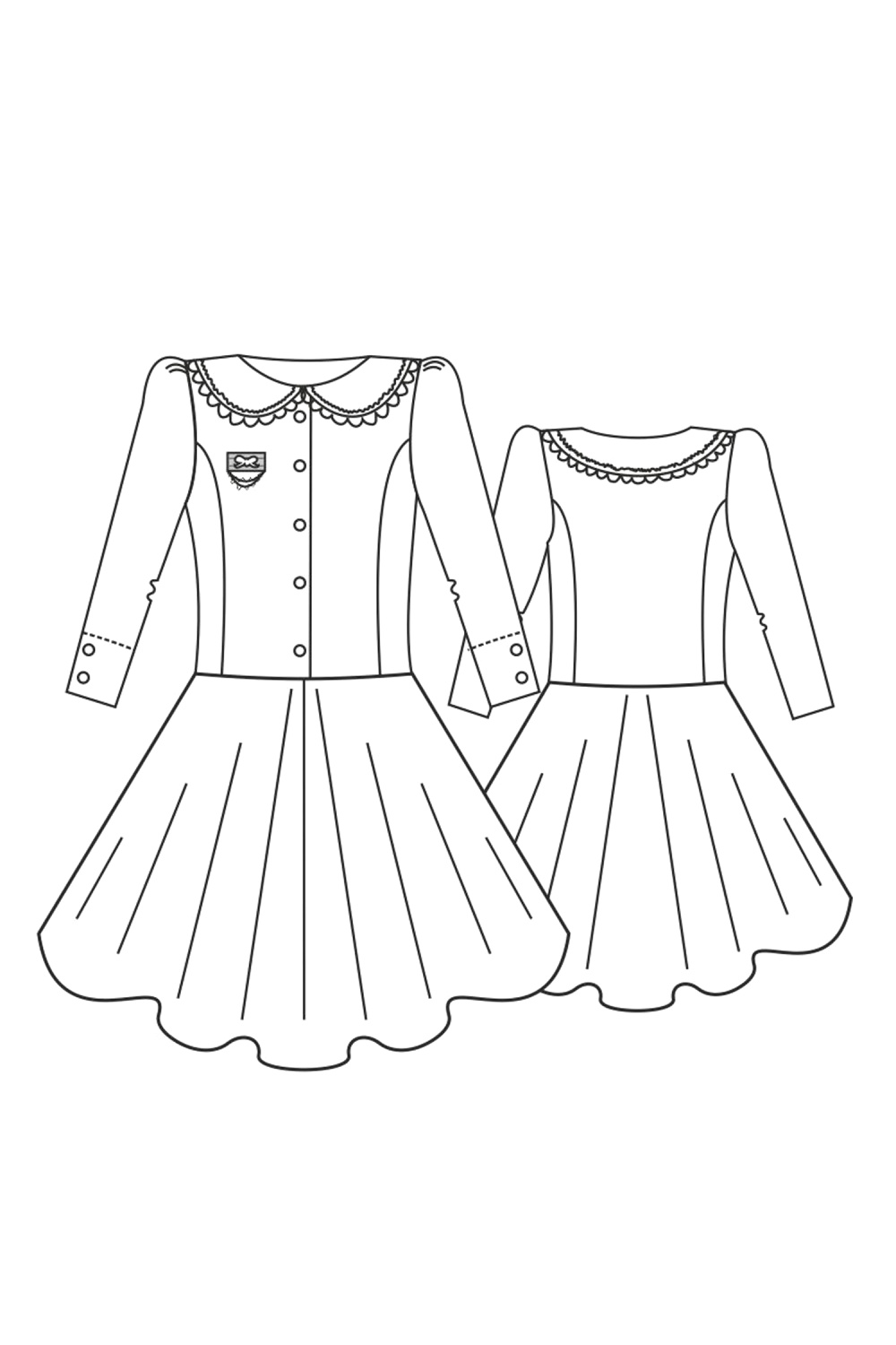 Школьное Платье нарядное для девочки из костюмной вискозы, цвет 