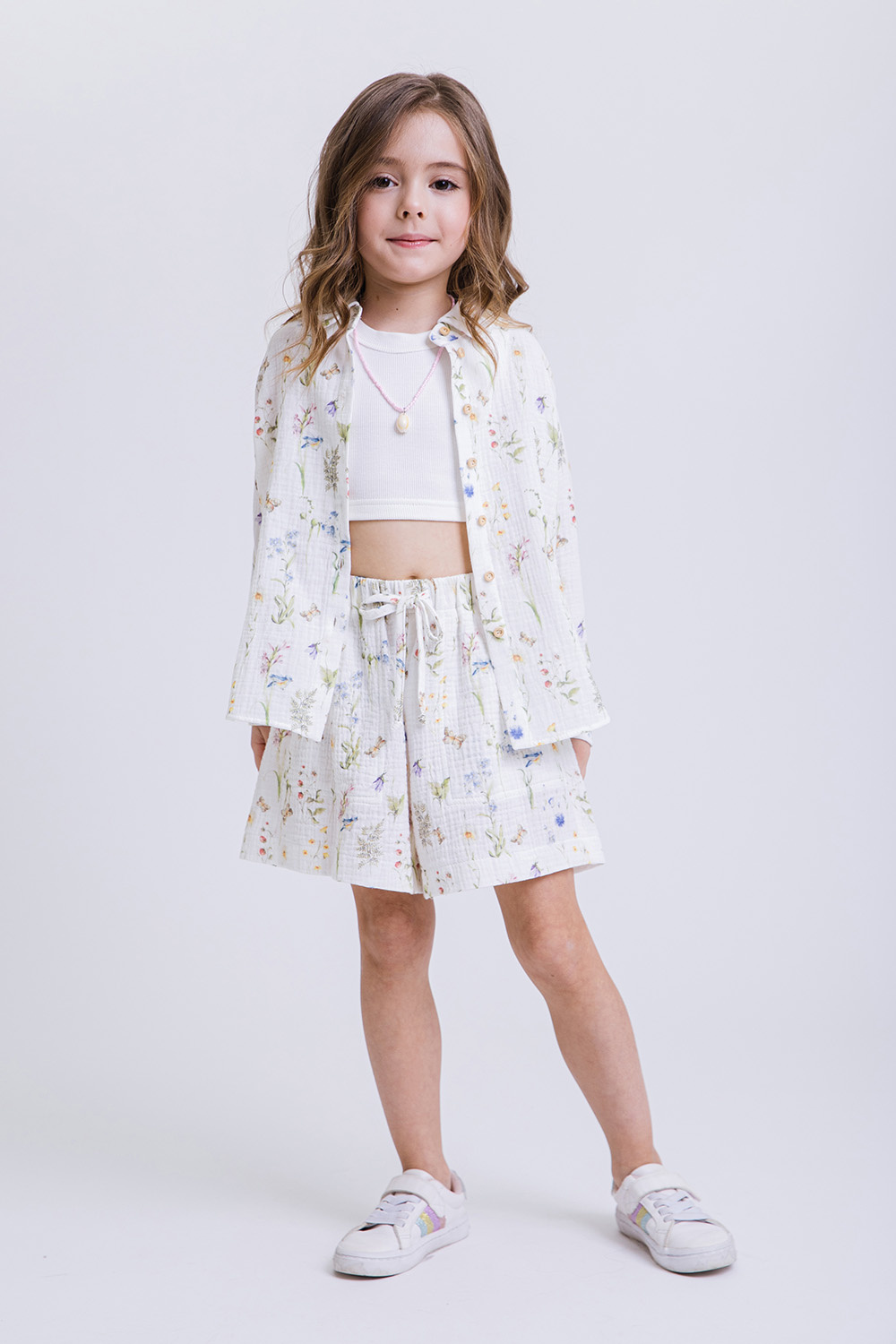 картинка Шорты FSL-508-326-ВХМ (молочный набивка) от магазина Маленькая Леди