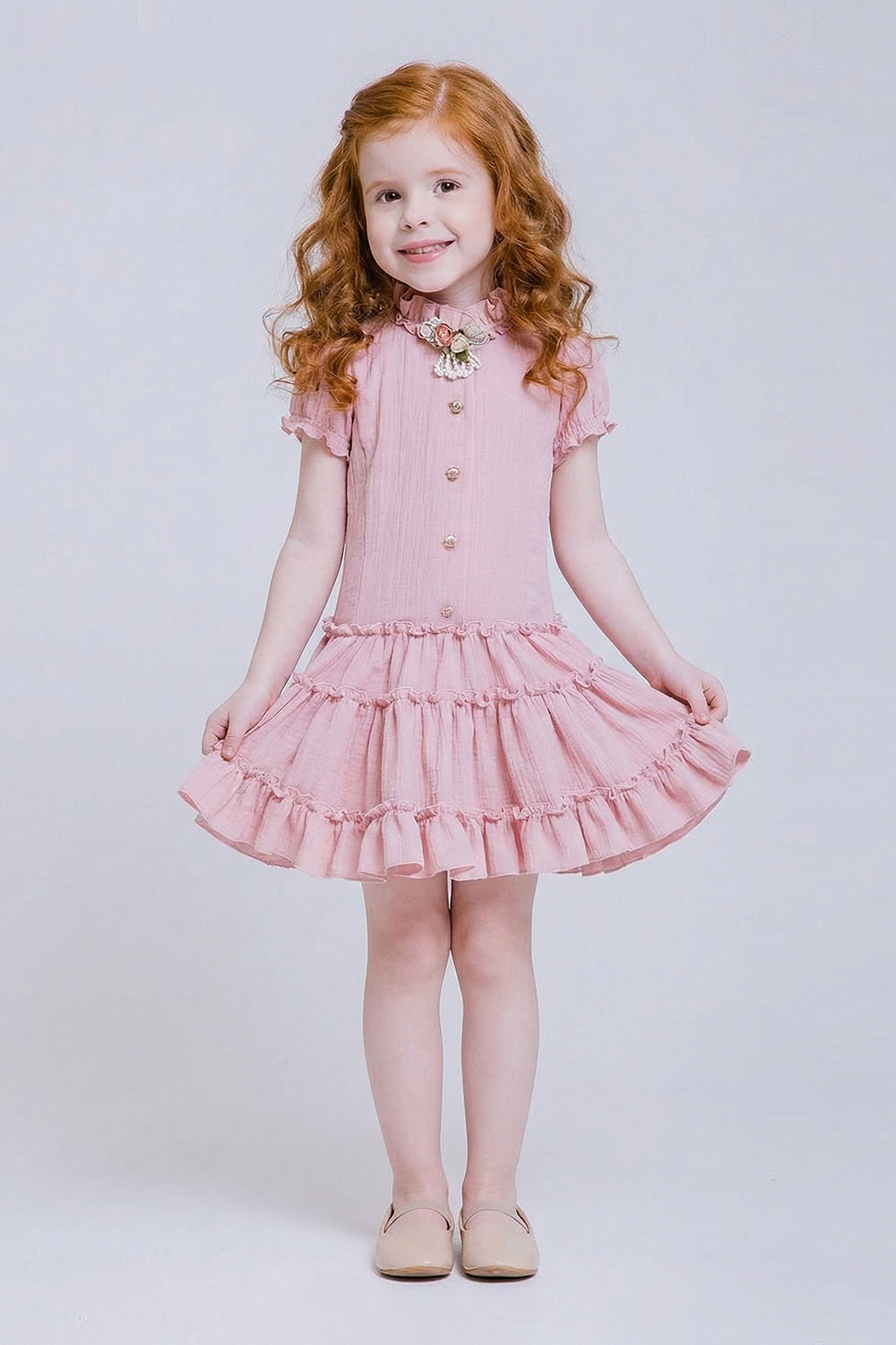 картинка Платье 1717/4-326-ВХМ (пудровый розовый) от магазина Маленькая Леди