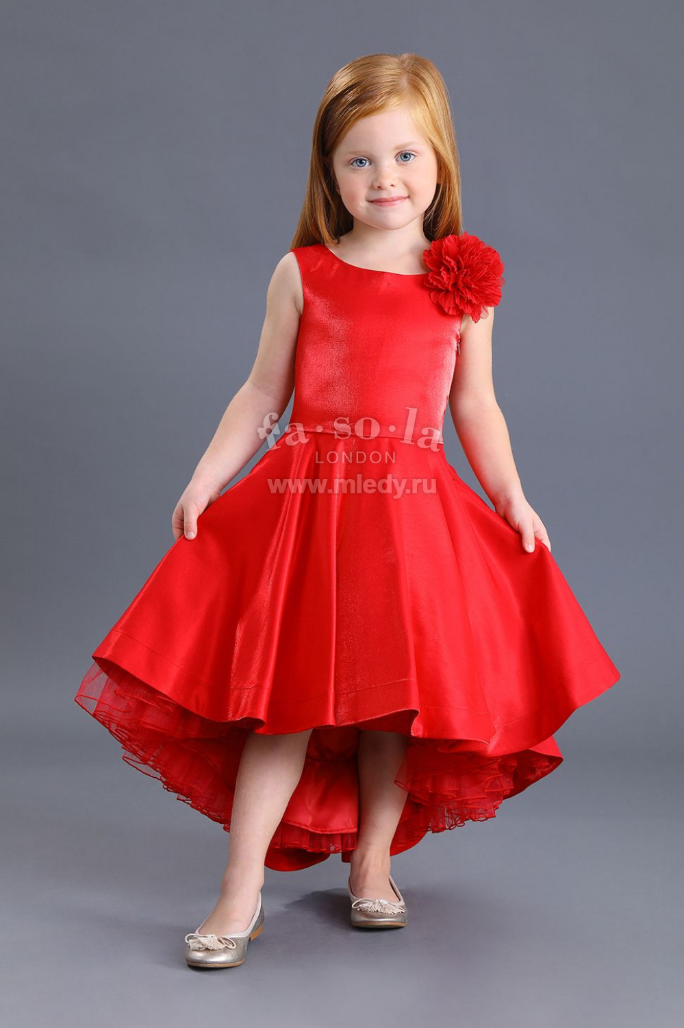 картинка Платье нарядное FSL-261-119 (красный) от магазина Маленькая Леди