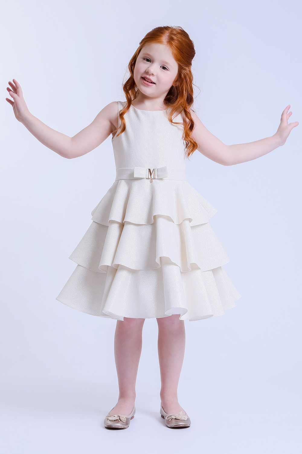 картинка Платье нарядное 2467-126-ВПЛП (золотой) от магазина Маленькая Леди