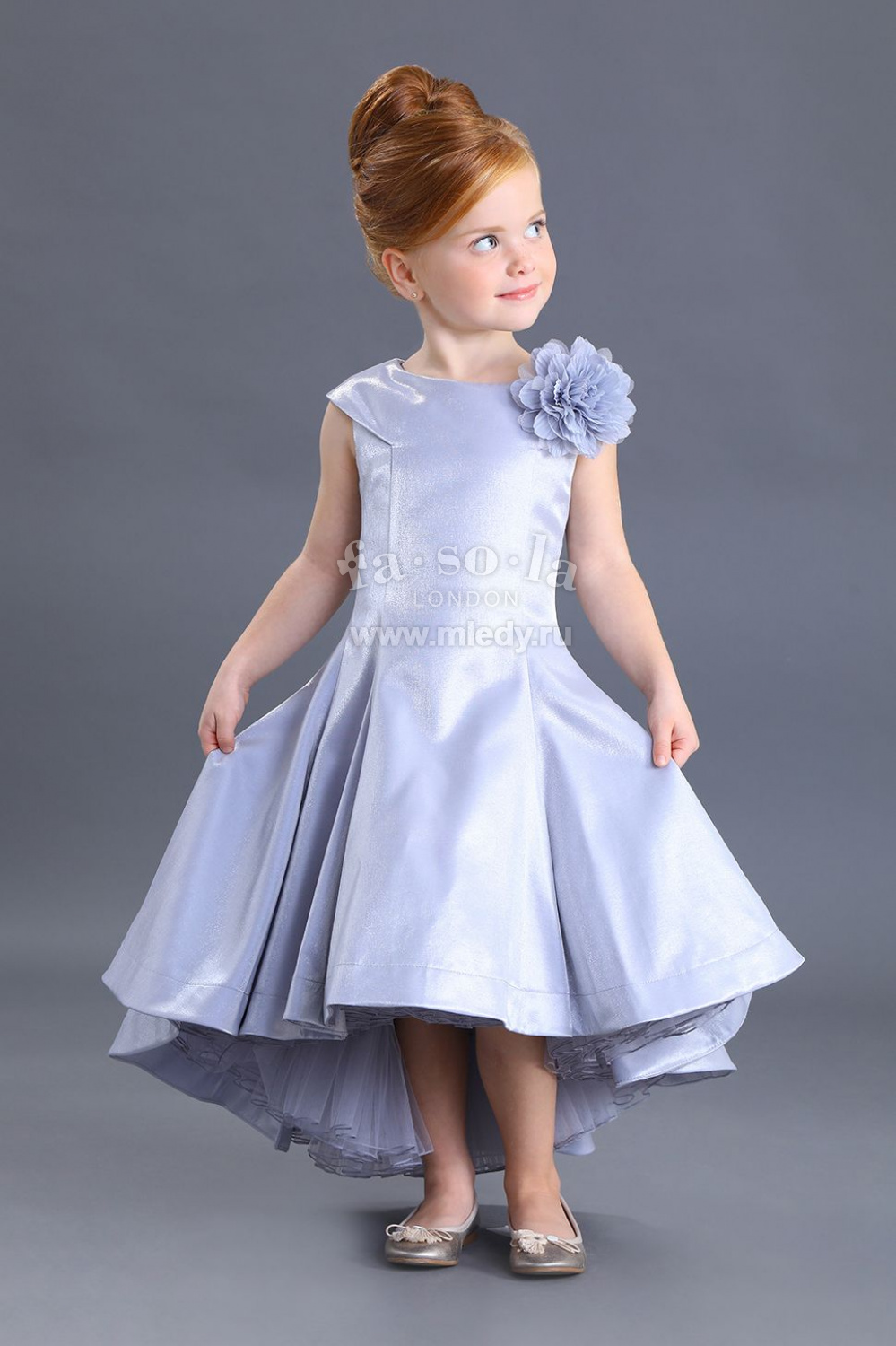 картинка Платье нарядное FSL-233-119 (серый) от магазина Маленькая Леди