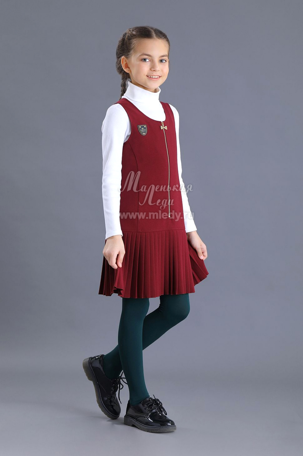 Школьный Сарафан для девочки из костюмной вискозы, цвет 
