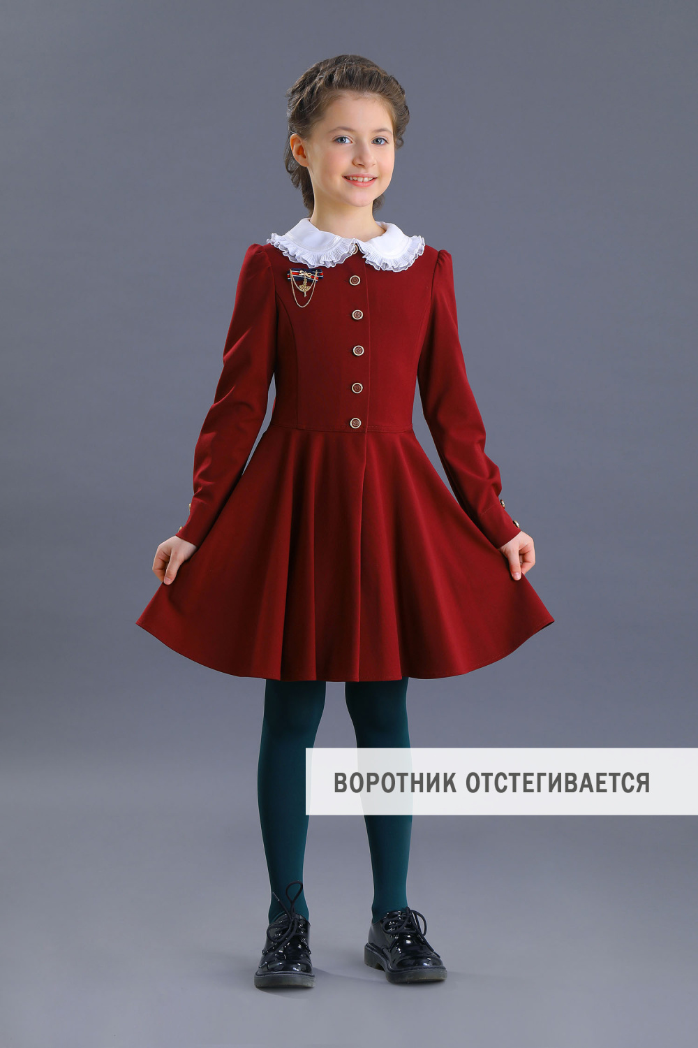 картинка Платье 1872/4-521-ВВОК (бордо) от магазина Маленькая Леди