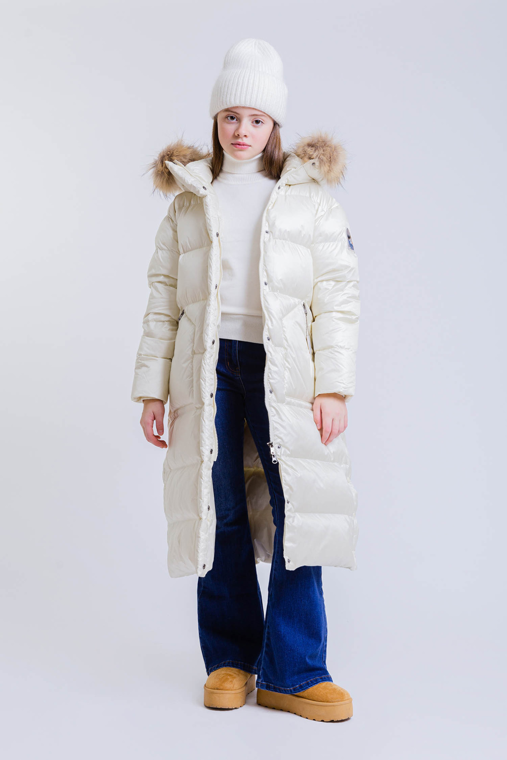 картинка Пуховик 25890Аm-024 (молочный) от магазина Маленькая Леди