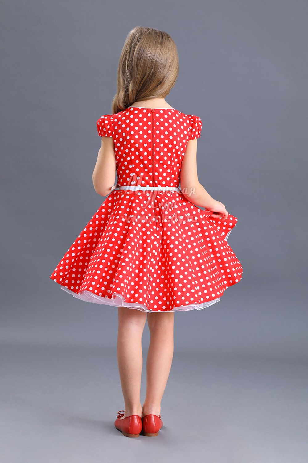  Платье нарядное для девочки из хлопка, цвет 