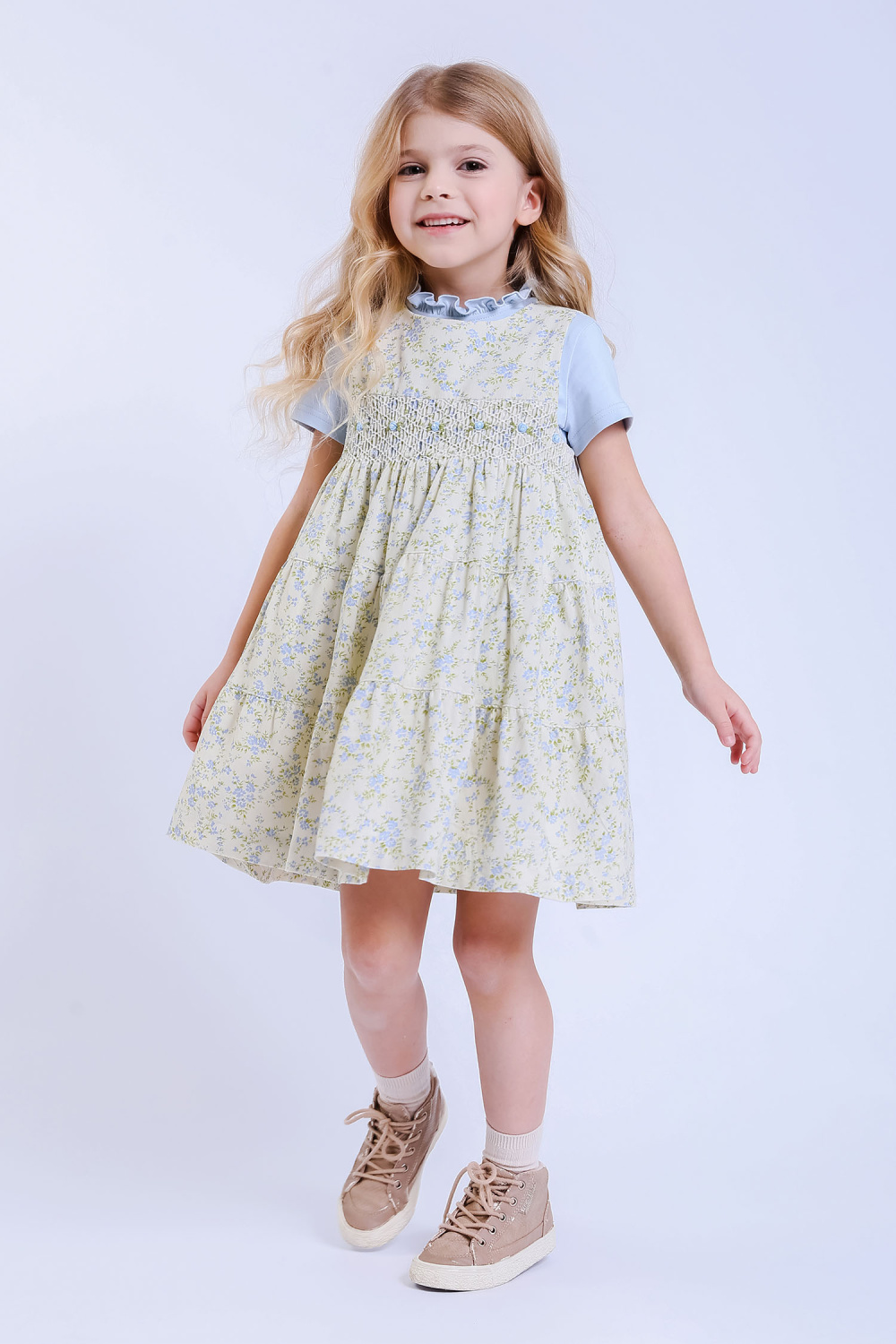 картинка Сарафан 29360-425-ВХВН (сливочно-голубая набивка) от магазина Маленькая Леди