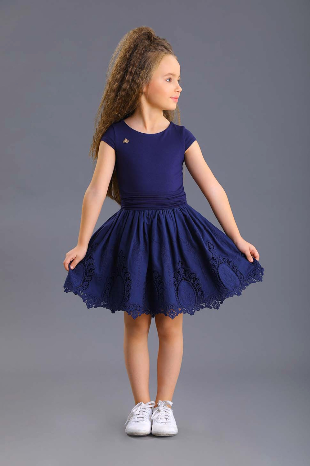 картинка Платье нарядное 1625/3-320-ТВК-210 (синий) от магазина Маленькая Леди