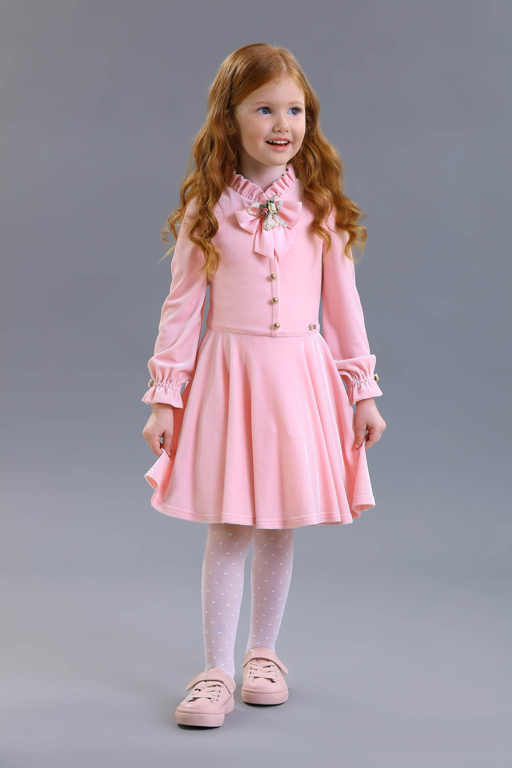 картинка Платье нарядное 2137-123-ТСБ (розовый) от магазина Маленькая Леди