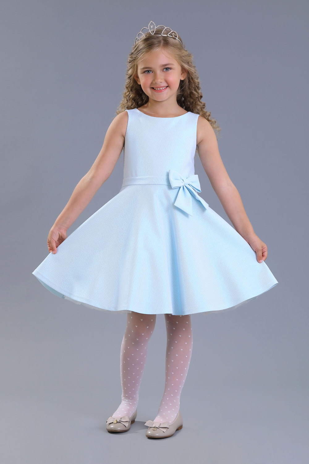 картинка Платье нарядное 2493-123-ВПЛП (бирюзовый) от магазина Маленькая Леди