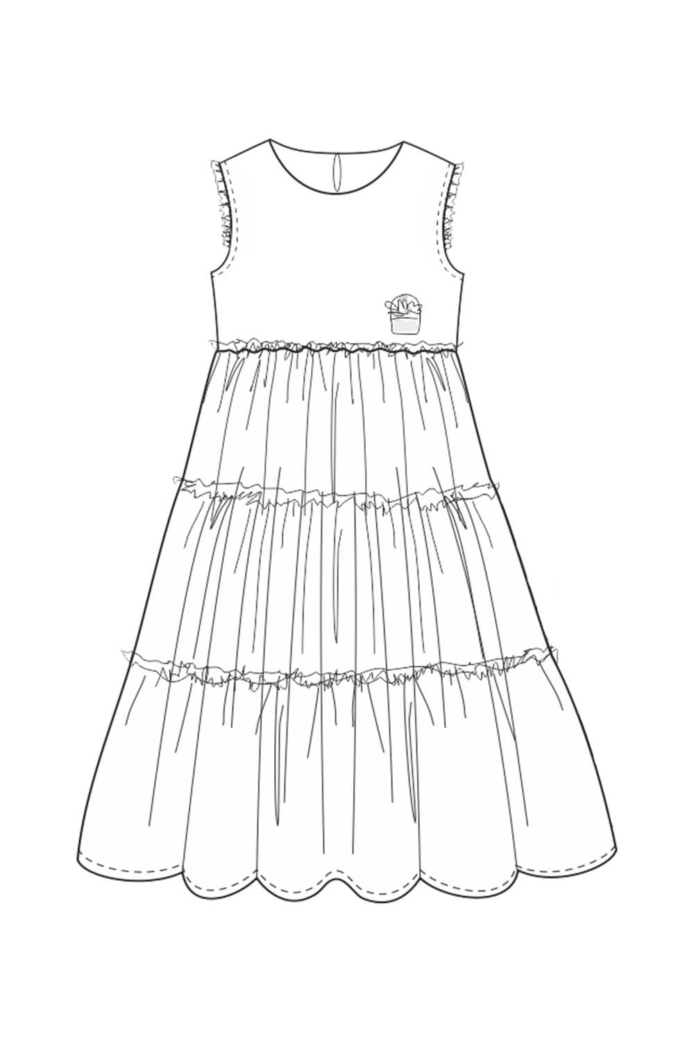 картинка Платье FSL-565/1-326-ВХМ (молочный) от магазина Маленькая Леди