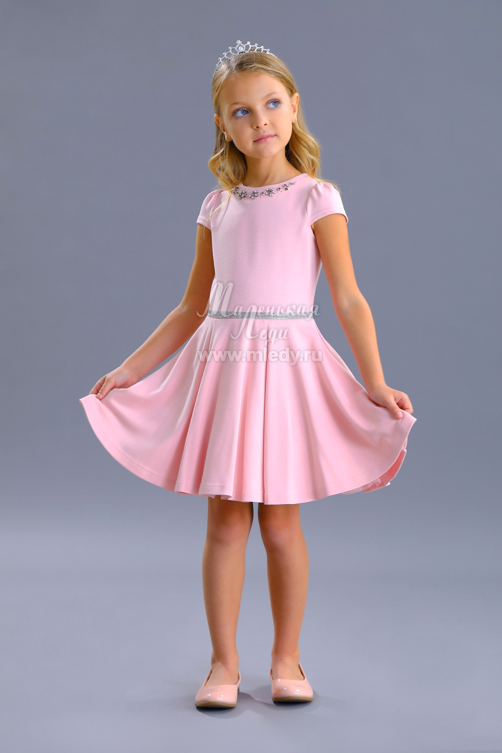 картинка Платье нарядное 2118/1-121-ТВК-320 (розовый) от магазина Маленькая Леди