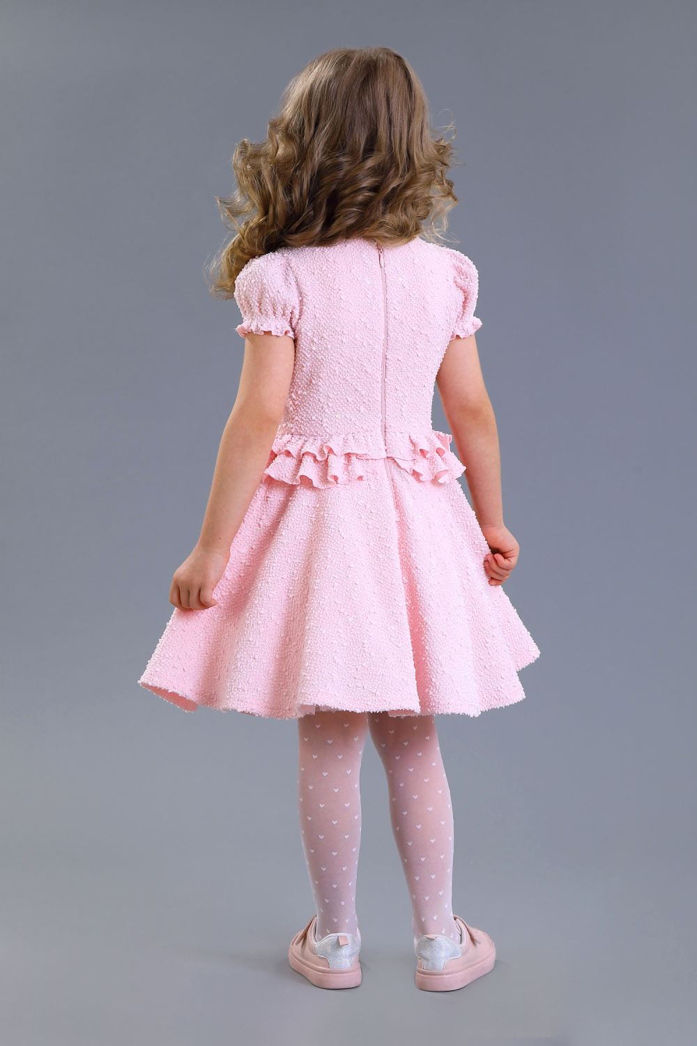 Нарядное Платье нарядное для девочки из букле, цвет 