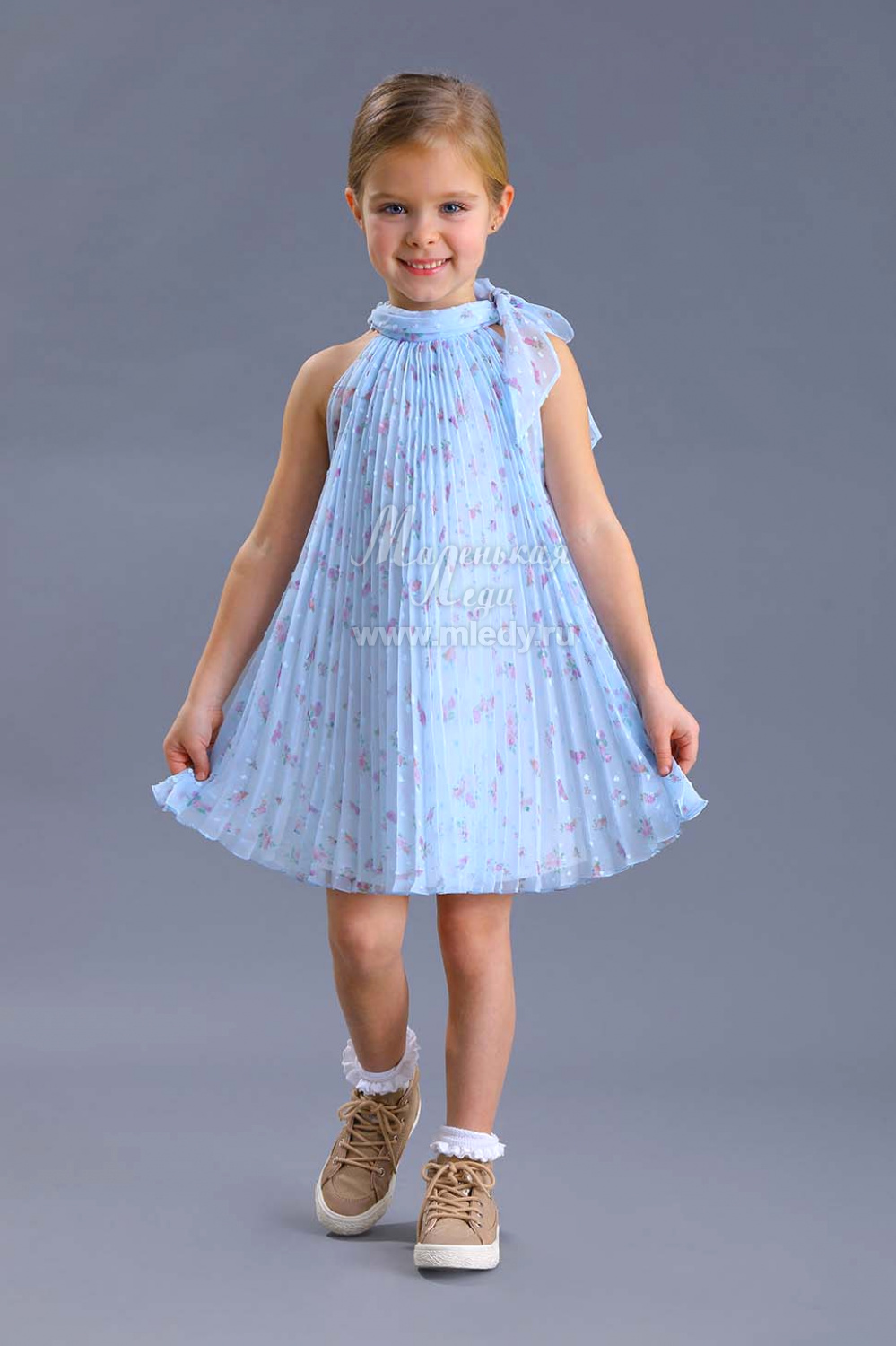 картинка Платье 2136-320-ВПЖ (голубой) от магазина Маленькая Леди