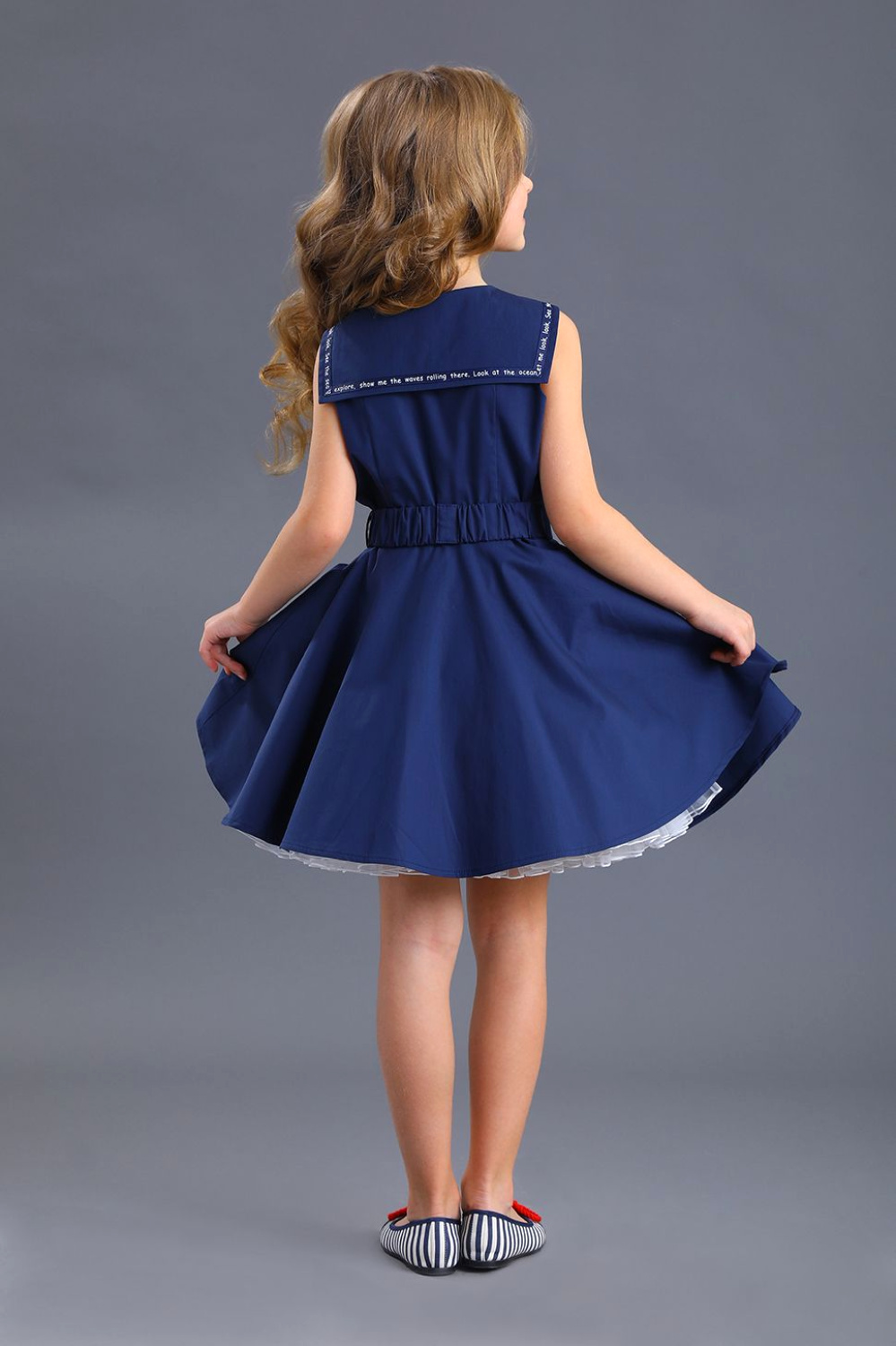 Платье нарядное для девочки из хлопка, цвет 