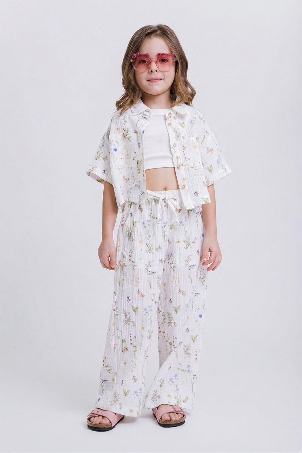 картинка Рубашка FSL-510-326-ВХМ (молочный набивка) от магазина Маленькая Леди