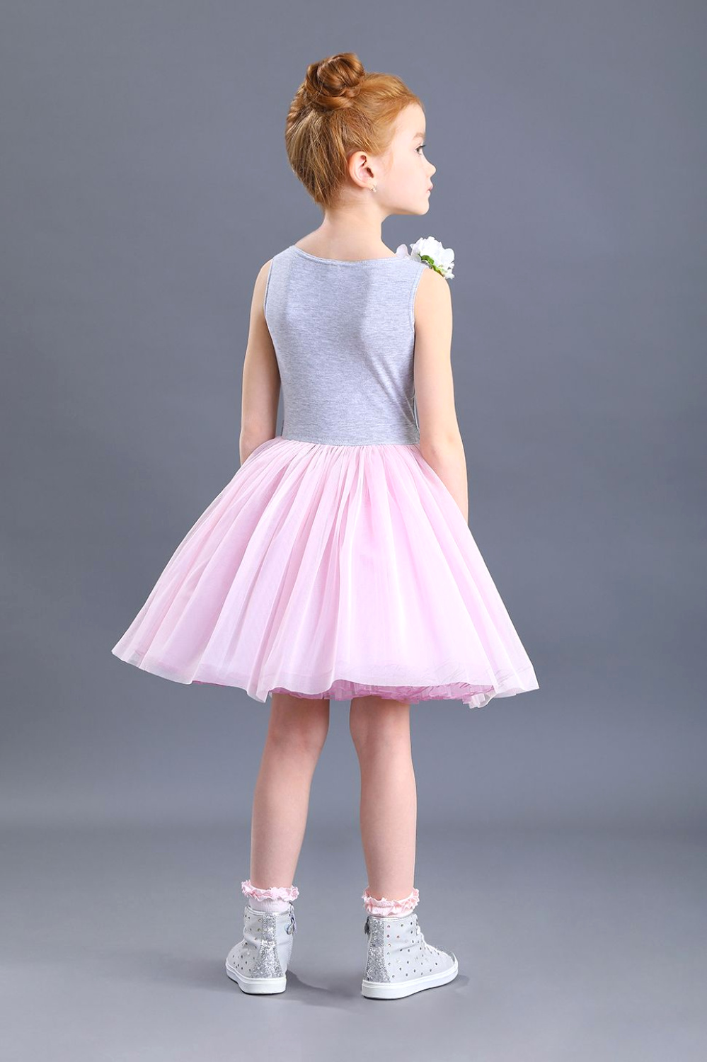 Нарядное Платье нарядное для девочки из трикотажа вискозного, цвет 