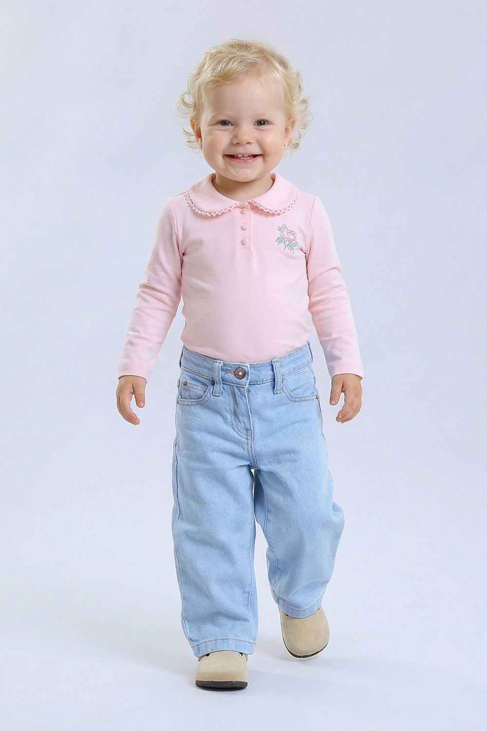 картинка Блузка 2963Я/1-425-ТХК-190 (пудровый розовый) от магазина Маленькая Леди