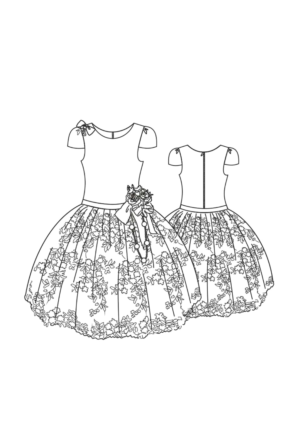 Нарядное Платье нарядное для девочки из велюра, цвет 