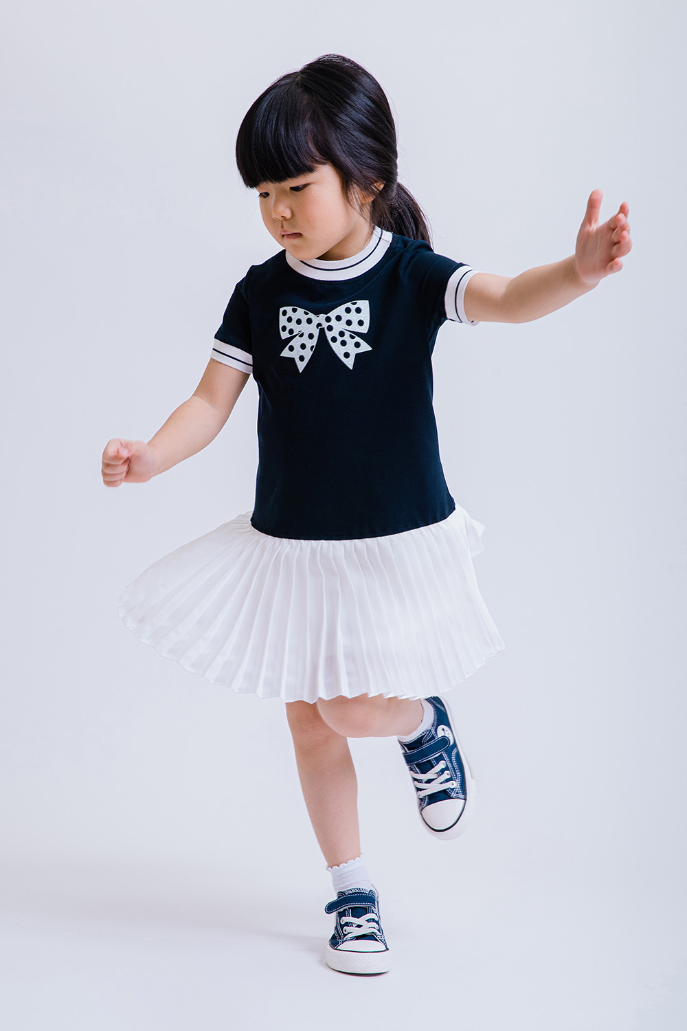 картинка Платье 3007-326-ТХК-200 (сине-молочный) от магазина Маленькая Леди