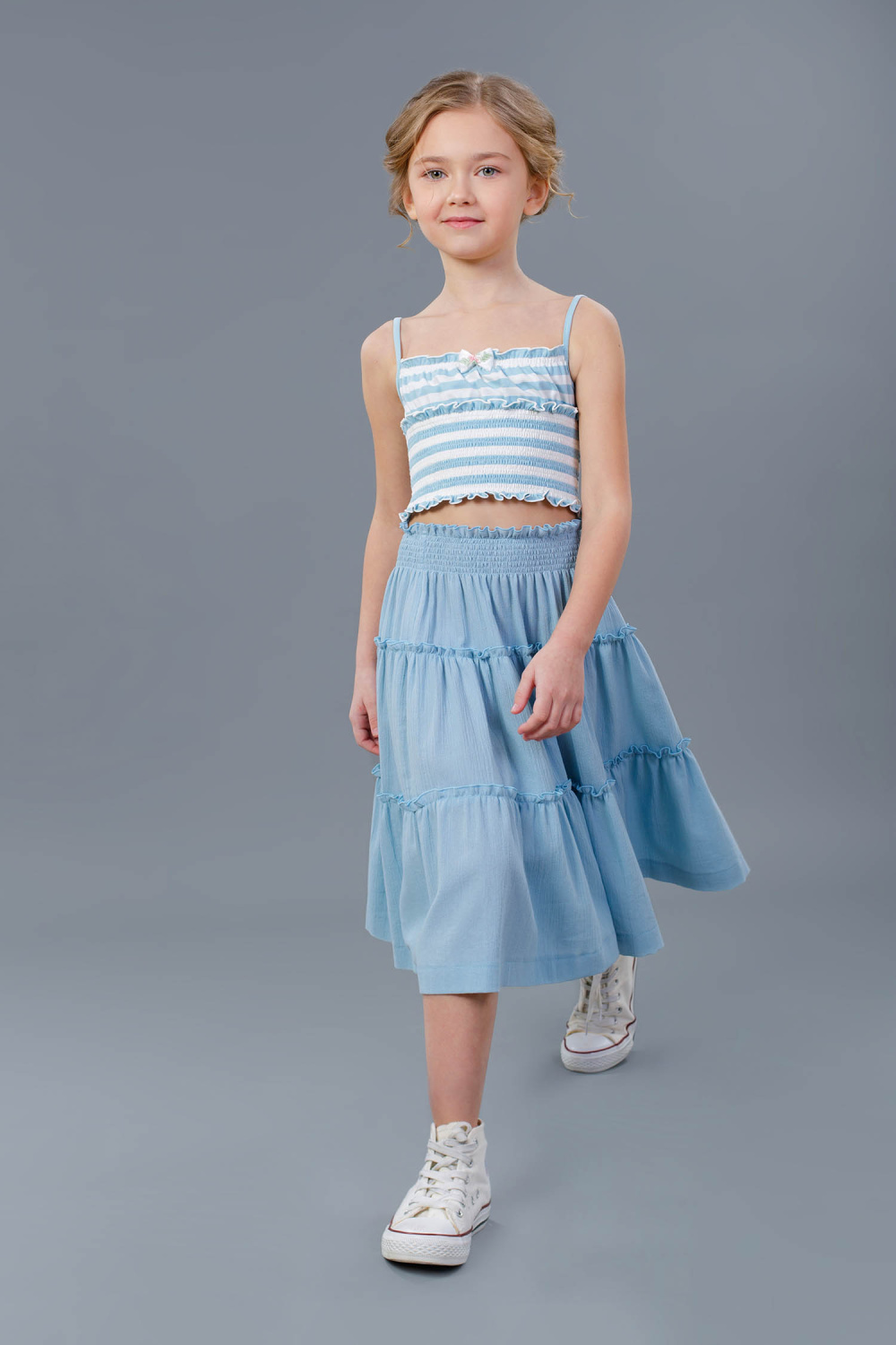 картинка Юбка 2537-323-ВХМ (бирюзовый) от магазина Маленькая Леди