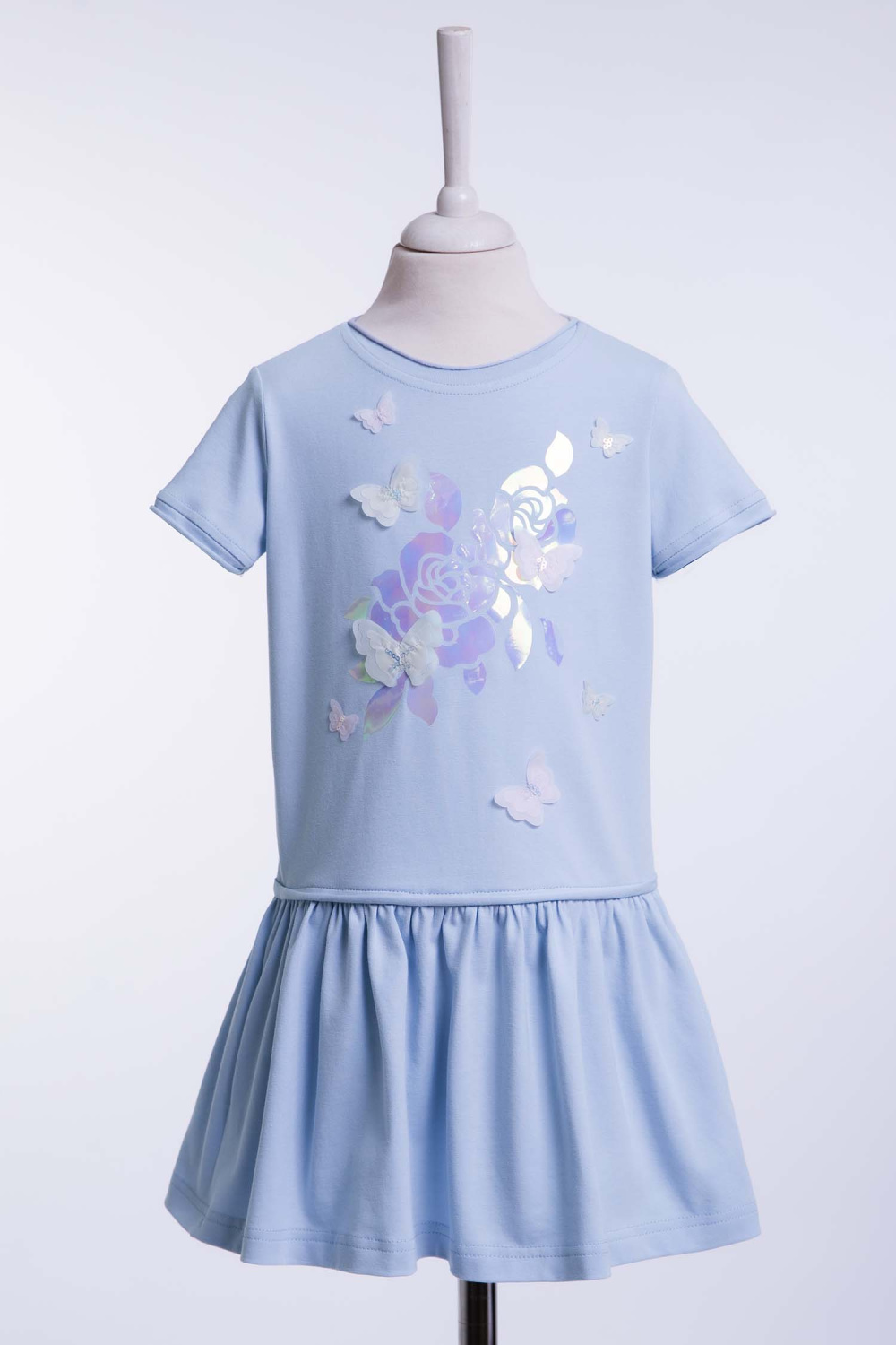 картинка Платье 3041Я-326-ТХК-190 (голубой) от магазина Маленькая Леди