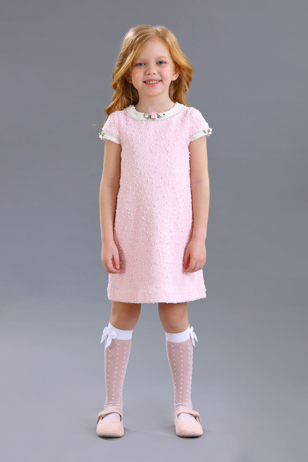 картинка Платье 2354-122-ВПБ (розовый отд молочный) от магазина Маленькая Леди