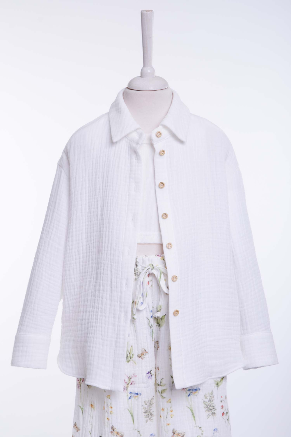 картинка Рубашка FSL-507-326-ВХМ (молочный) от магазина Маленькая Леди