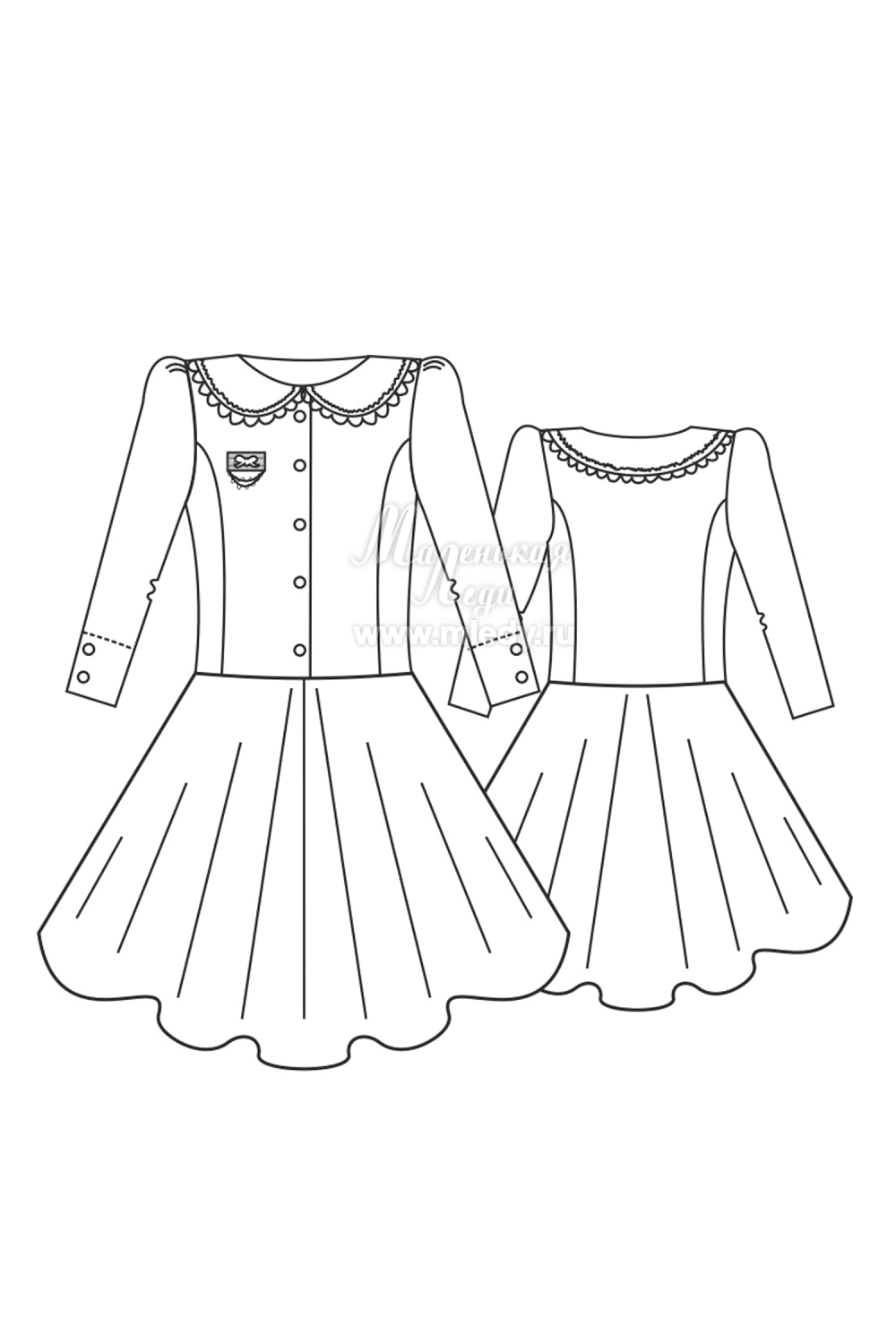 Школьное Платье нарядное для девочки из костюмной вискозы, цвет 
