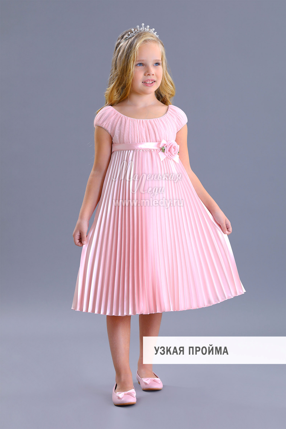 картинка Платье нарядное 1425/2-121-ВПА (розовый) от магазина Маленькая Леди