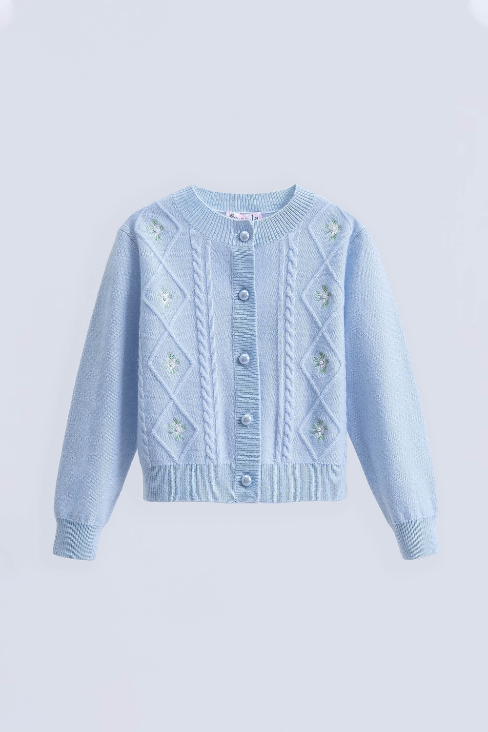 картинка Кардиган 47251Am-725 (голубой+молочная вышивка) от магазина Маленькая Леди