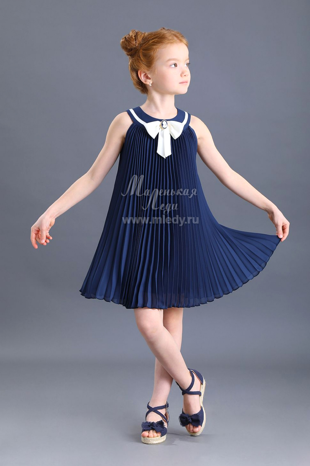 картинка Платье 981/3-319-ВПК (синий) от магазина Маленькая Леди