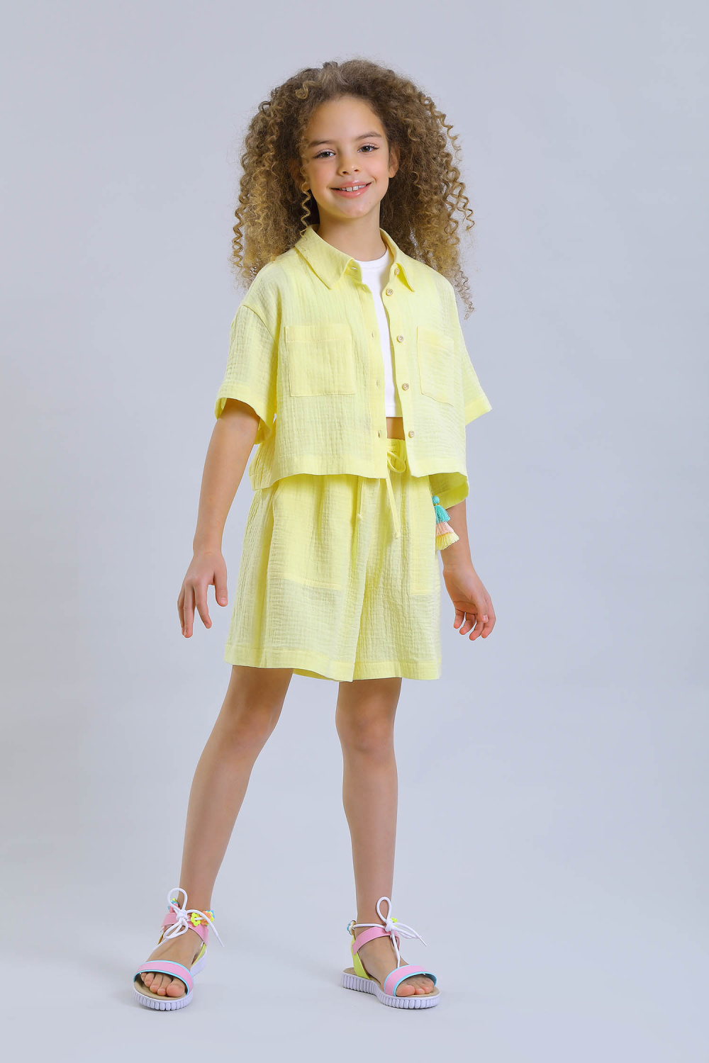 картинка Рубашка FSL-510-326-ВХМ (желтый) от магазина Маленькая Леди