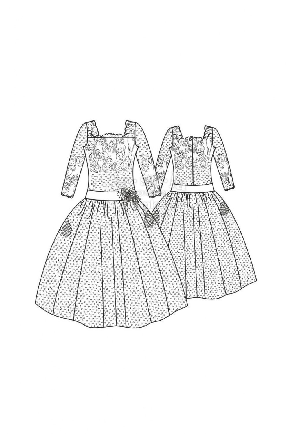  Платье нарядное для девочки из сетки, цвет 