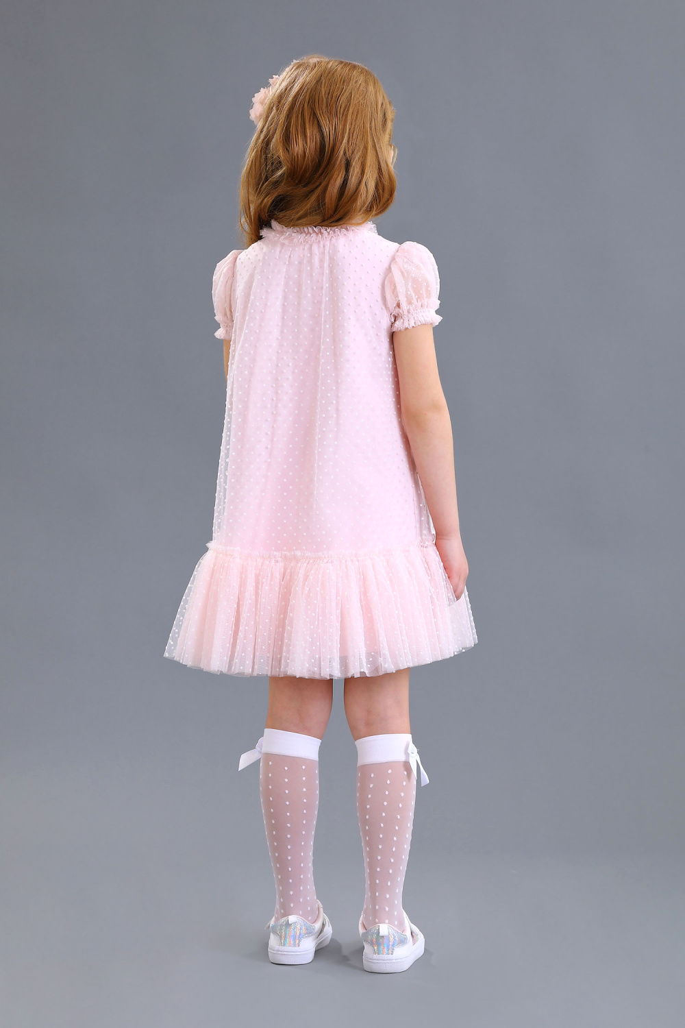 Нарядное Платье для девочки из сетки, цвет 