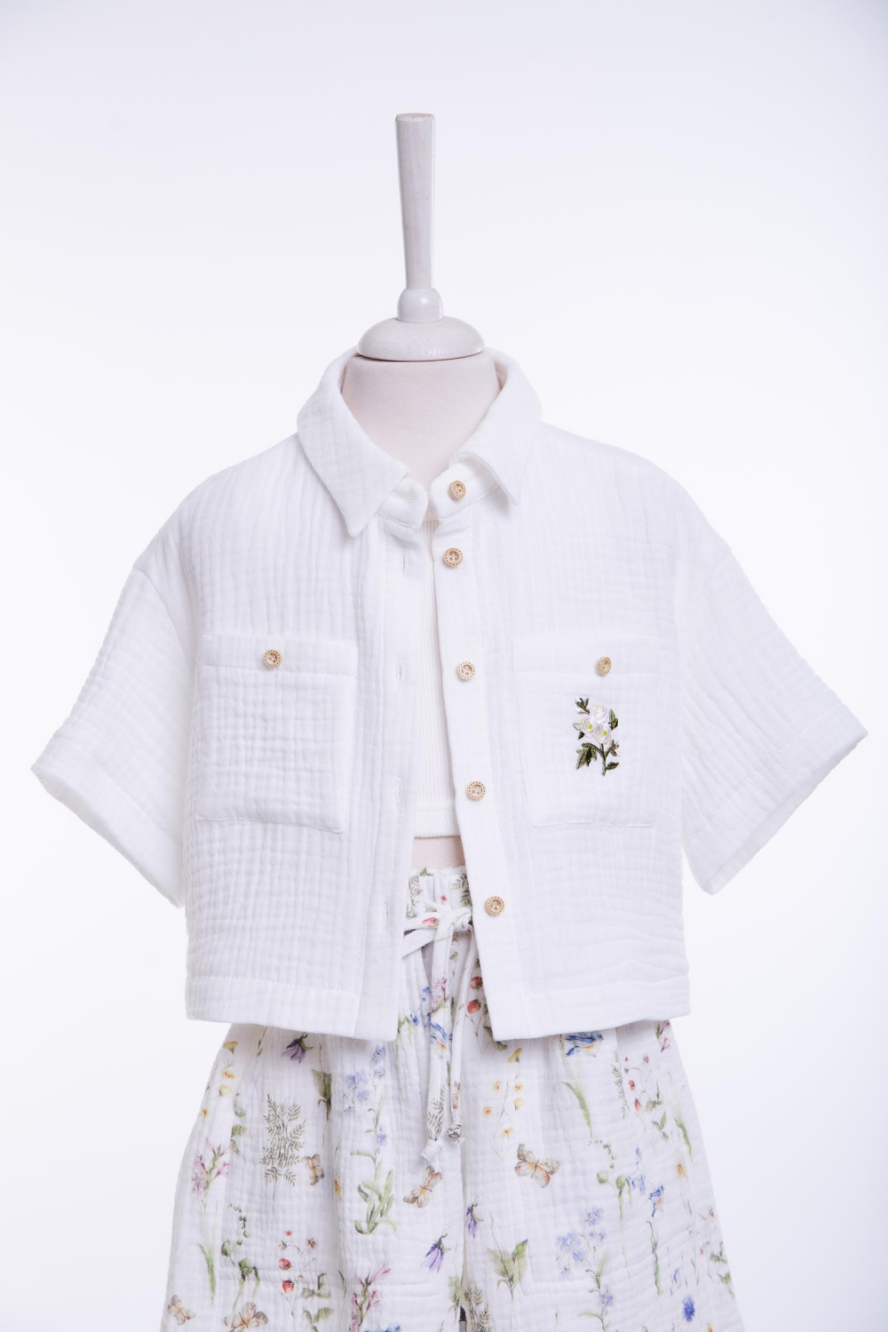 картинка Рубашка FSL-510-326-ВХМ (молочный) от магазина Маленькая Леди