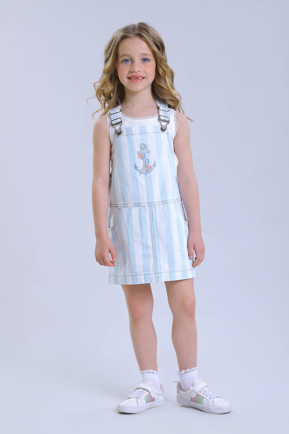 картинка Сарафан 26460-226-ВХД (молочно-голубая полоска) от магазина Маленькая Леди