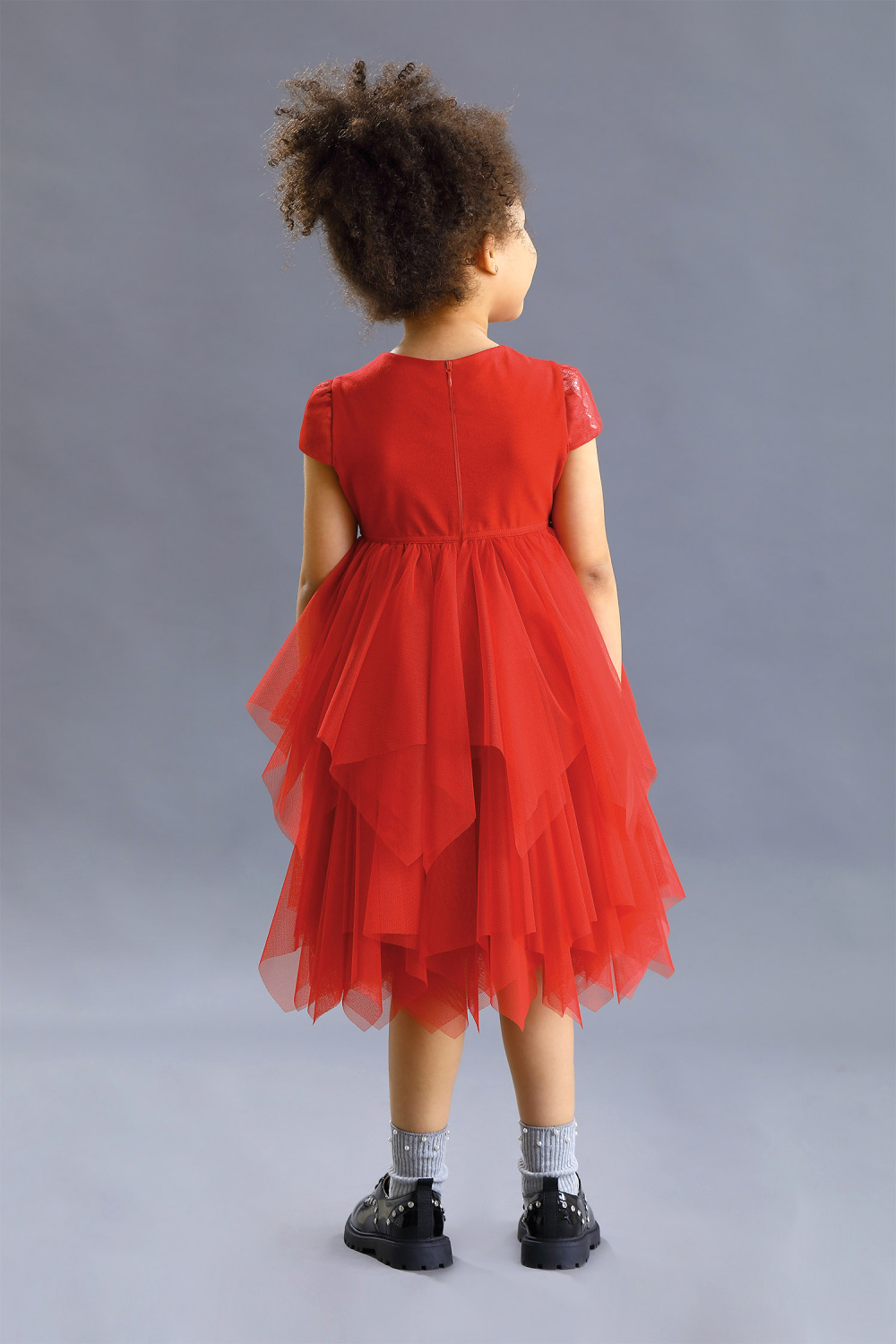 Нарядное Платье нарядное для девочки из сетки, цвет 