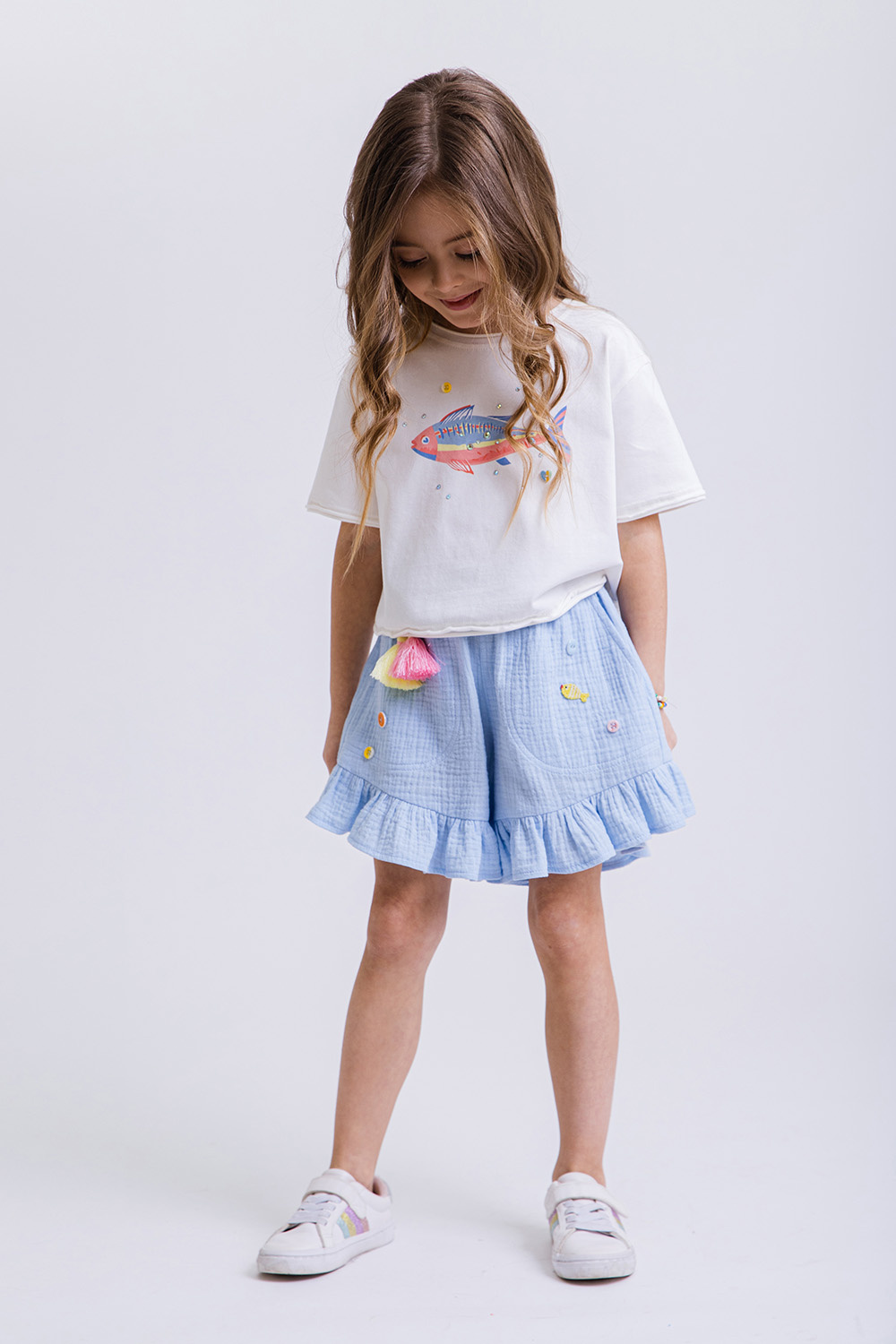 картинка Шорты FSL-569-326-ВХМ (голубой) от магазина Маленькая Леди