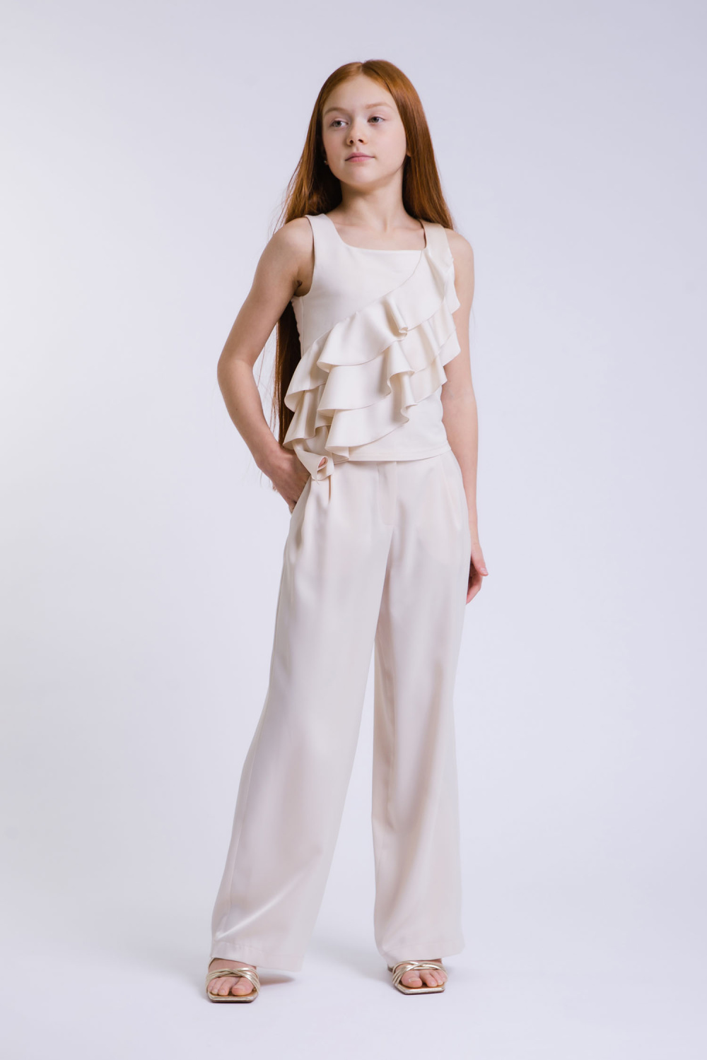 картинка Брюки FSL-516/1-126-ВПА (песочный) от магазина Маленькая Леди