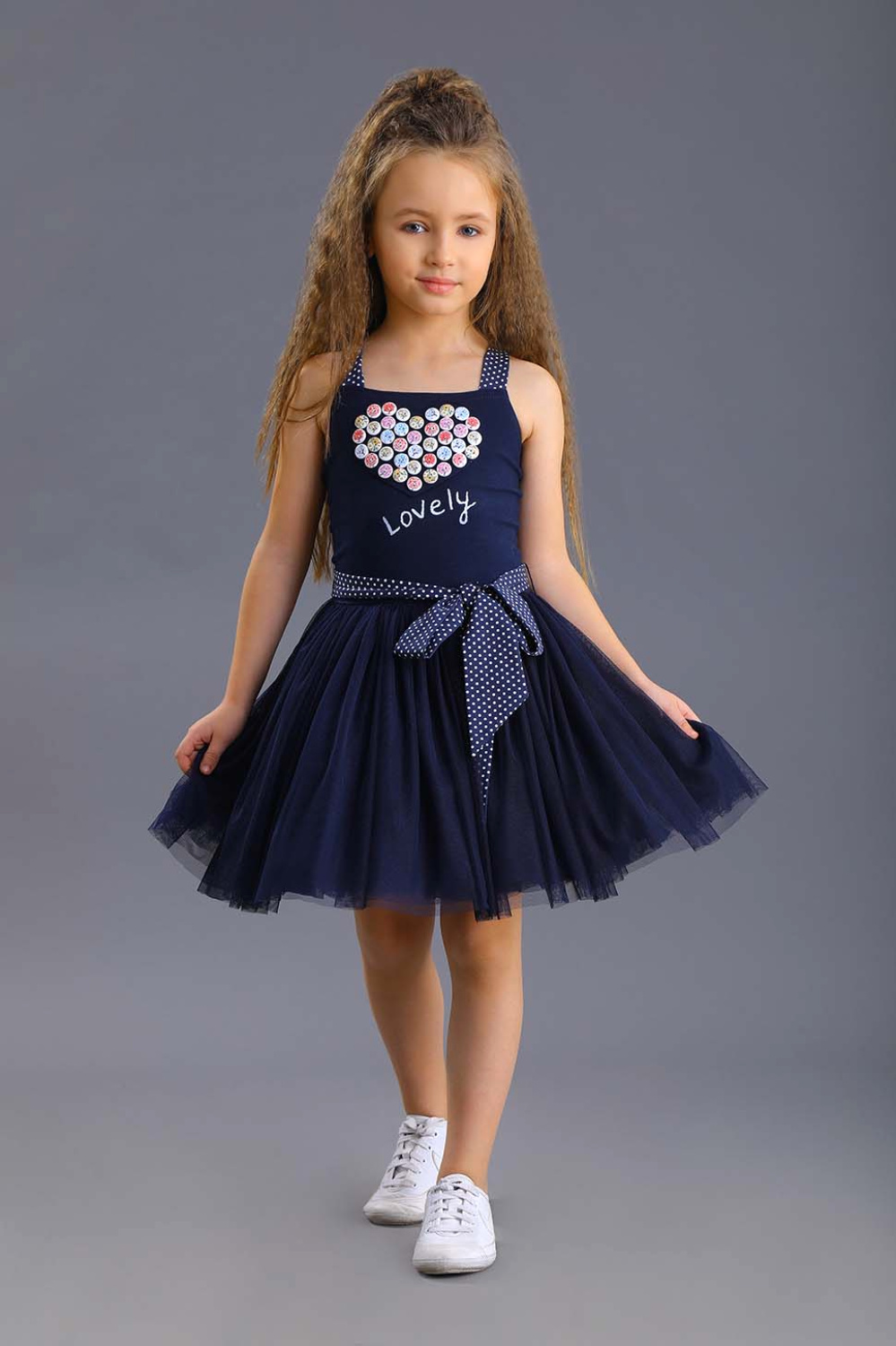 картинка Платье нарядное 2124-320-ТХК-180 (синий) от магазина Маленькая Леди