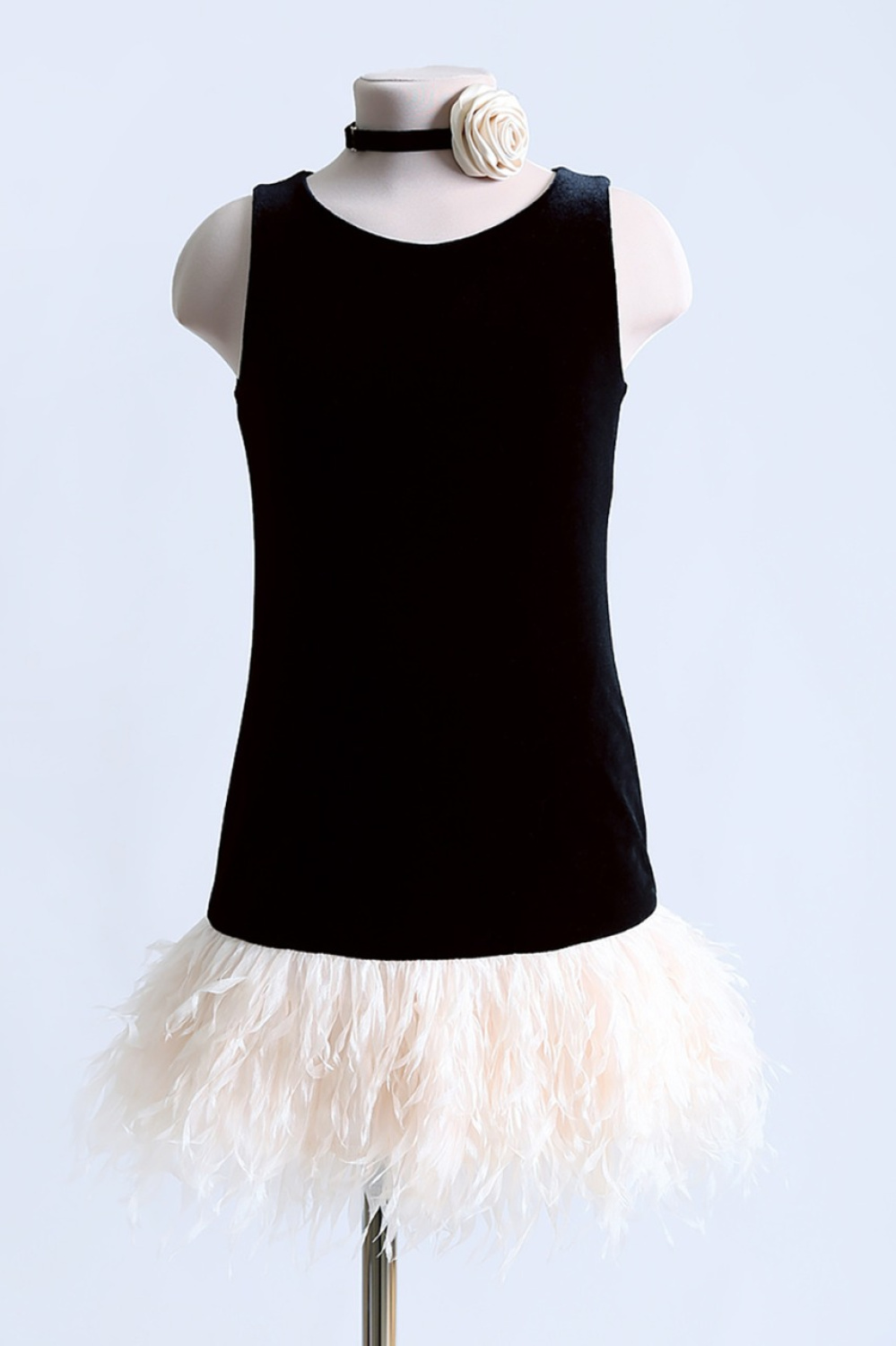 картинка Платье нарядное FSL-549-126-ТСБ (черный отд песочный) от магазина Маленькая Леди