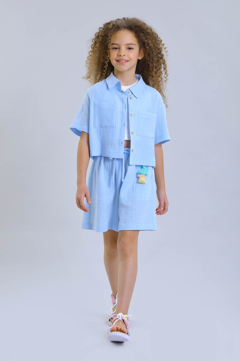 картинка Рубашка FSL-510-326-ВХМ (голубой) от магазина Маленькая Леди