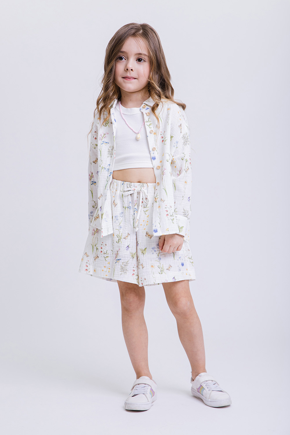 картинка Рубашка FSL-507-326-ВХМ (молочный набивка) от магазина Маленькая Леди